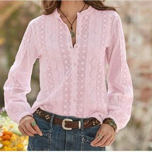 Sundance Ballet Pink Mirabelle Eyelet Top